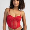 Womens * | Ava And Ever Fashion Waldorf Lace Corset Top