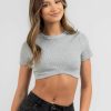 Womens * | Ava And Ever Attractive Kendra Ultra Crop Baby Tee