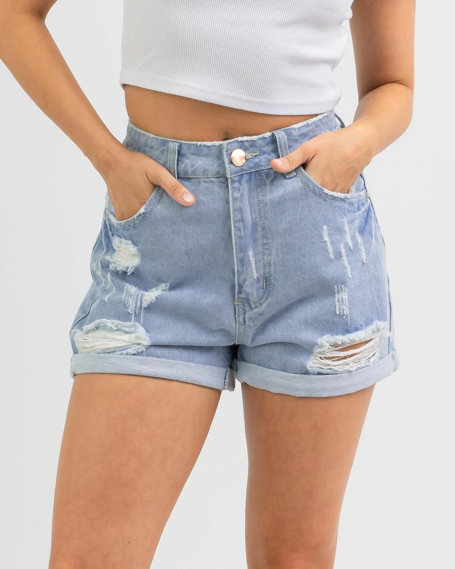 Womens * | Ava And Ever Latest Blondie Ripped Shorts