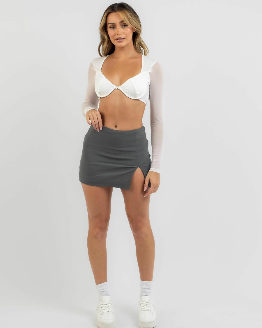 Womens * | Ava And Ever Lower Prices Immy Long Sleeve Ultra Crop Top