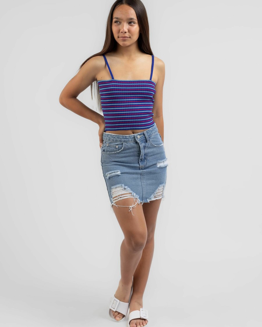 Kids * | Ava And Ever Attractive Girls' Retro Stripe Top