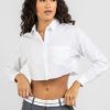 Womens * | Ava And Ever Clearance Sale Out Of Office Cropped Shirt