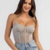 Womens * | Ava And Ever Attractive Waldorf Lace Corset Top