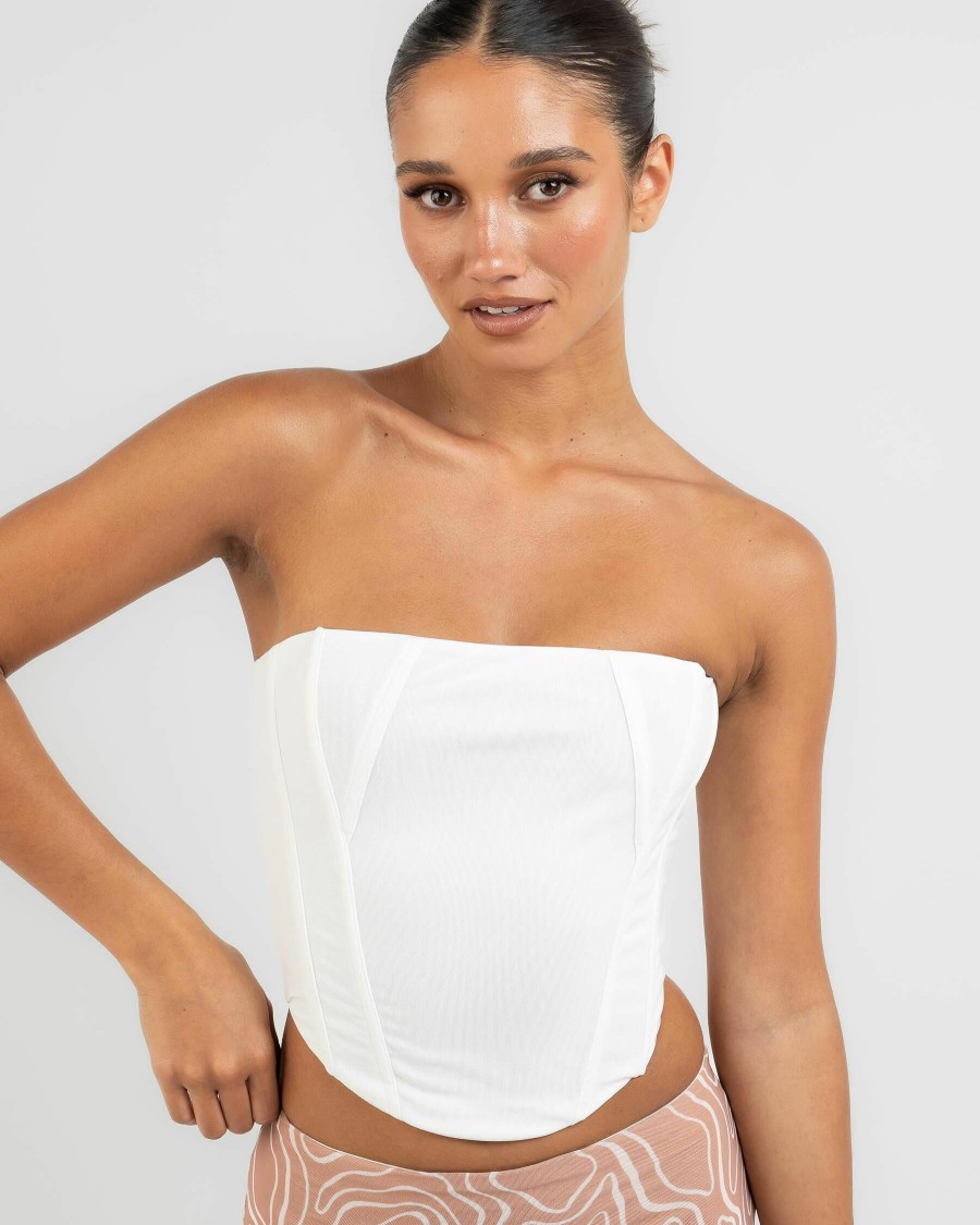 Womens * | Ava And Ever 100% Guarantee Anwar Mesh Corset Top