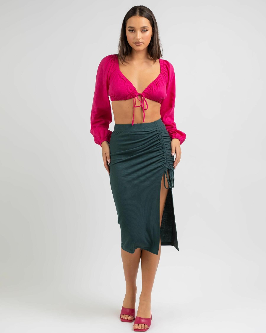 Womens * | Ava And Ever 100% Guarantee Layla Midi Skirt