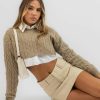 Womens * | Ava And Ever Attractive Oxford Layered Cable Knit Jumper