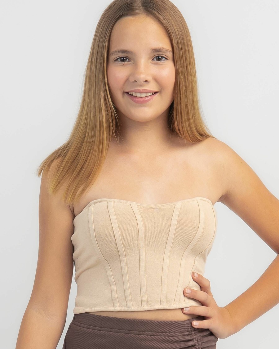 Kids * | Ava And Ever New Arrivals Girls' Bella Knit Bustier Top