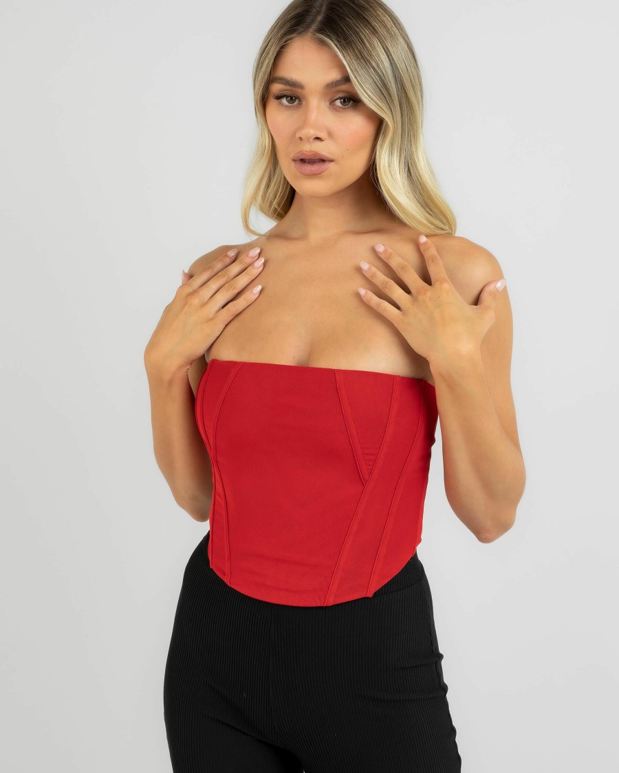 Womens * | Ava And Ever Promotions Anwar Mesh Corset Top