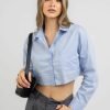 Womens * | Ava And Ever Outlet Sale Out Of Office Cropped Shirt