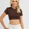 Womens * | Ava And Ever Closeout Sale Ultra Crop Baby Tee