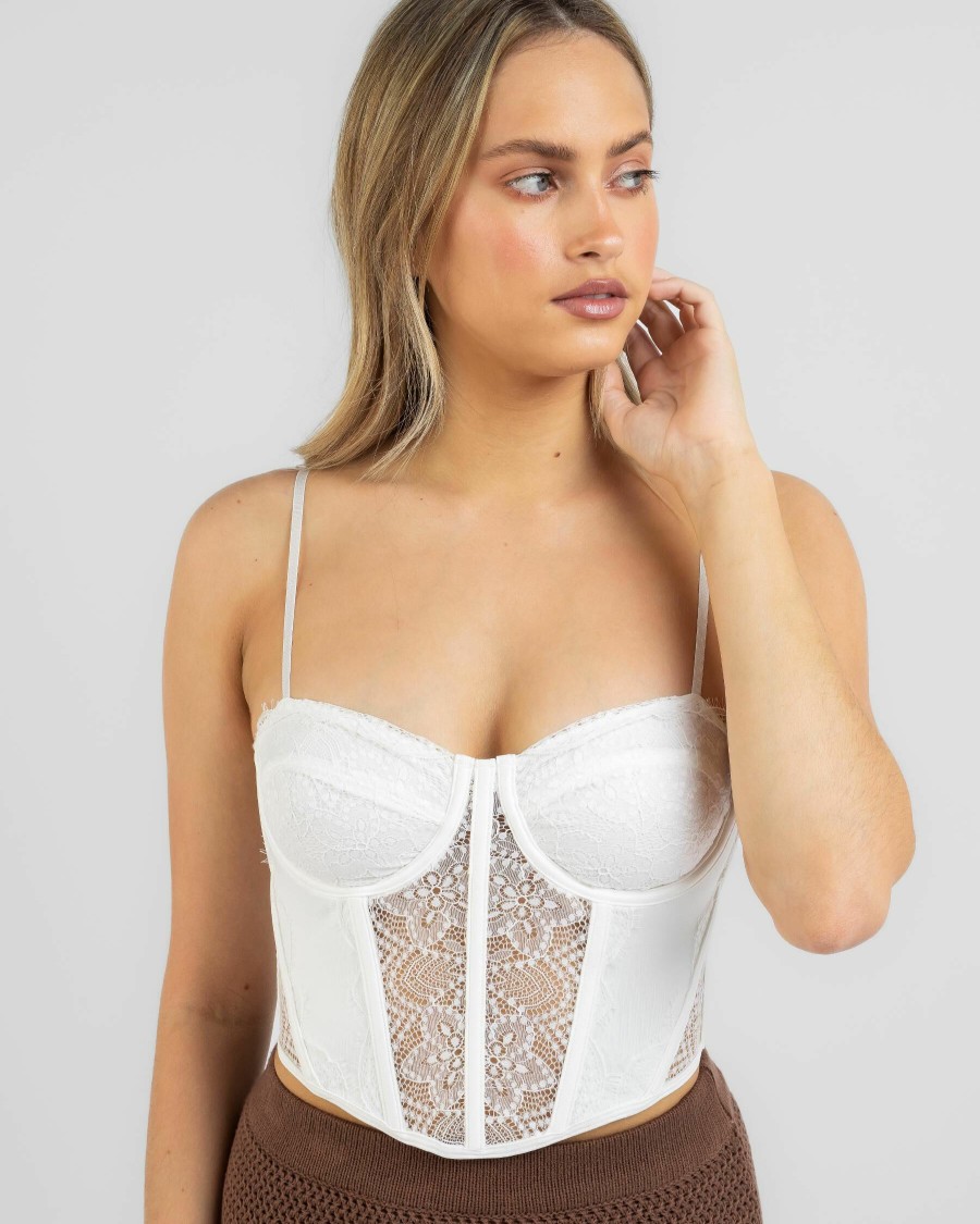 Womens * | Ava And Ever Best Quality Waldorf Lace Corset Top